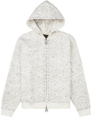 BIRTH OF ROYAL CHILD Cashew Blossom Pearl-Embellished Hoodie - White