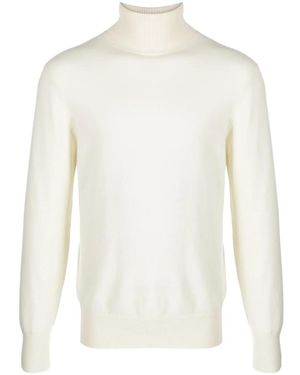 Fursac Fine-Knit Roll-Neck Jumper - White