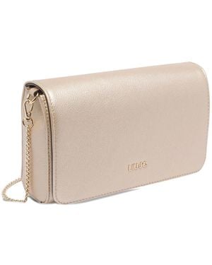 Liu Jo Metallic-Finish Shoulder Bag - Natural