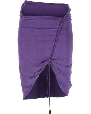 Jacquemus La Jupe Espelho Ruched Miniskirt - Purple