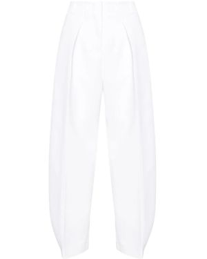 Jacquemus Le Pantalon Ovalo Tapered-Leg Trousers - White