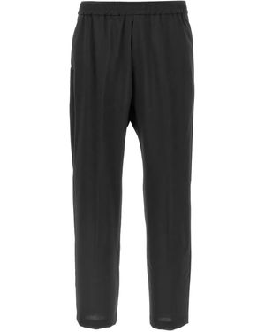 Barena Pantalones Bativoga con cinturilla elástica - Negro