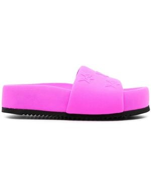 Vic Matié Logo-Embossed Padded Sandals - Pink