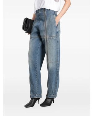 Stella McCartney Zip-Detail Barrel-Leg Jeans - Blue