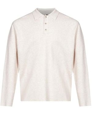 Hevò Margrande Polo-Collar Jumper - White