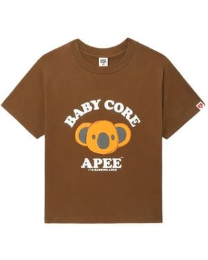 A Bathing Ape Graphic Print T-Shirt - Brown
