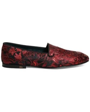 Dolce & Gabbana Mocassins À Fleurs - Red