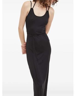 Résumé Tie-Waist Open-Back Midi Dress - Black