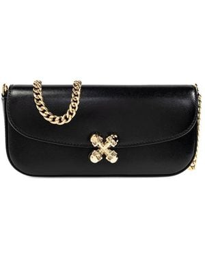 McQueen Leather Shoulder Bag - Black