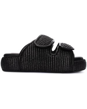 Simon Miller Raffia Cro Slides - Black