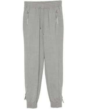 Ermanno Scervino Mélange-Effect Trousers - Grey