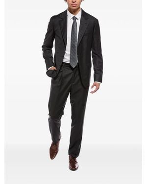 Brunello Cucinelli Pinstripe Wool Suit - Black