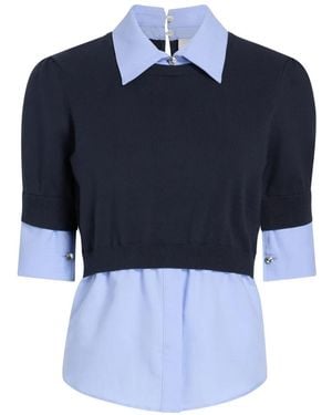Cinq À Sept Capucine Knit Top - Blue