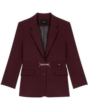 Maje Chain-Detail Blazer - Red