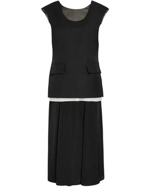 Voranida Flap-Pocket Midi Dress - Black