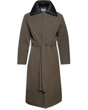 Bluemarble Trench Con Cintura E Borchie - Grigio