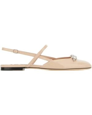 Jimmy Choo Crystal-Embellished Ballet Flats - White