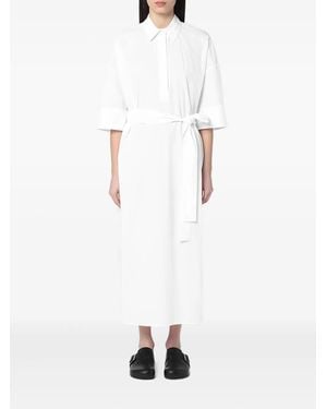 P.A.R.O.S.H. Belted Shirt Dress - White