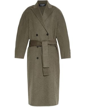 Jacquemus Abrigo Curved Jacket For - Verde