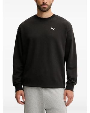 PUMA Logo-Print Jumper - Black
