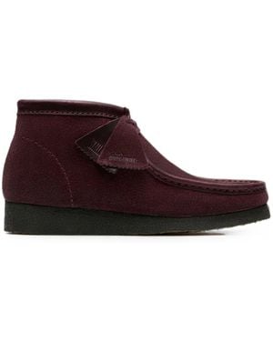 Clarks Wallabee Suede Boots - Purple