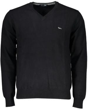 Harmont & Blaine Pull Brodé À Col V - Bleu