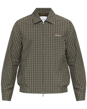 Samsøe & Samsøe Sabeck Plaid-Pattern Zip-Fastening Jacket - Green