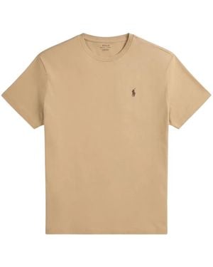 Polo Ralph Lauren Custom Slim-Fit Jersey Crewneck T-Shirt - Natural