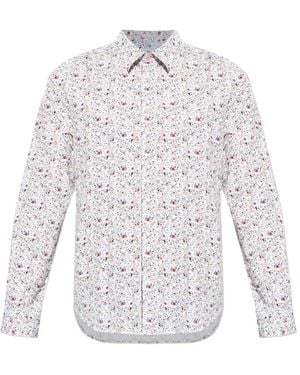 Paul Smith Long-Sleeve Floral-Print Shirt - White