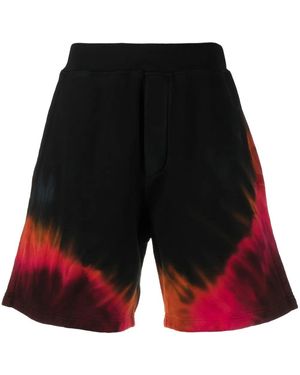 DSquared² Tie-Dye Track Shorts - Black