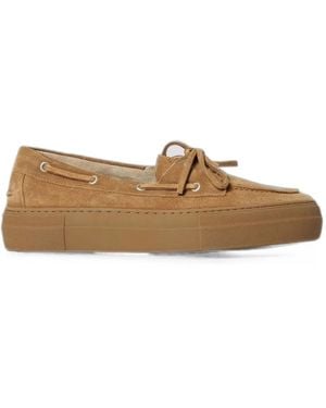 COPENHAGEN Platform Suede Sneakers - White
