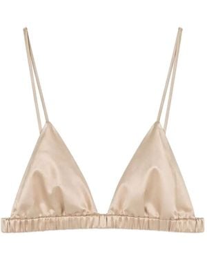 Frankie Shop Brassière Nina À Fini Satiné - Natural