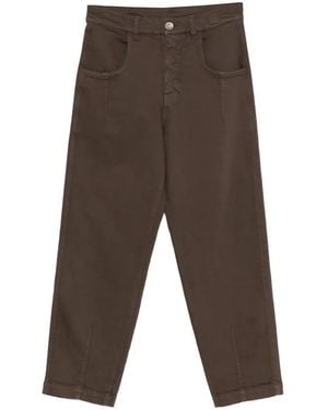 Eleventy Hose Mit Dekorativer Naht - Braun