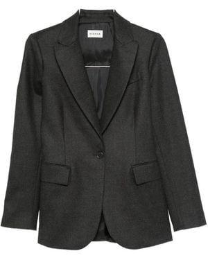 P.A.R.O.S.H. Ludy Single-Breasted Notched-Lapels Blazer - Black