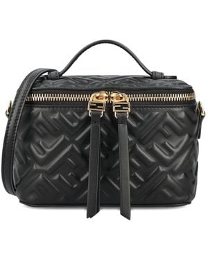 Fendi モノグラム キルティング ショルダーバッグ - ブラック