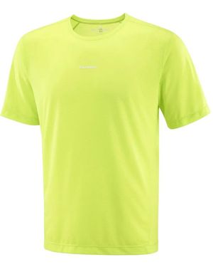 Salomon Logo-Print Mesh T-Shirt - Yellow