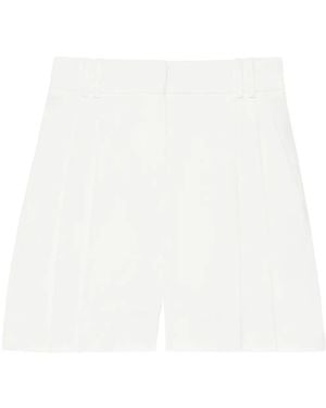 Another Tomorrow Pantalones Cortos Con Pinzas - Blanco