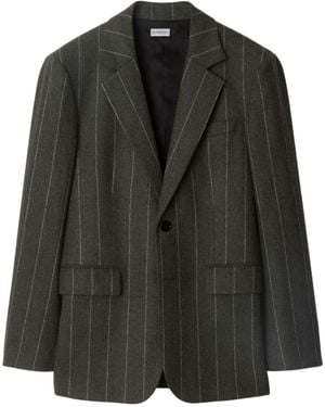 Burberry Pinstriped Blazer - Black