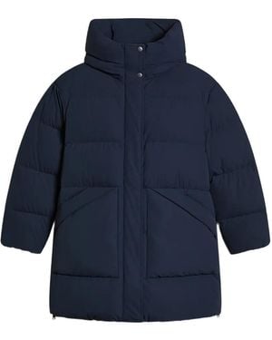 Woolrich Madison Hooded Quilted Parka - Blue