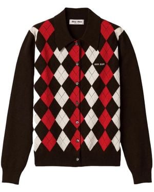 Miu Miu Cardigan Aus Kaschmir - Rot