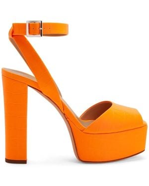 Giuseppe Zanotti Sandales Betty À Plateforme 120 Mm - Orange