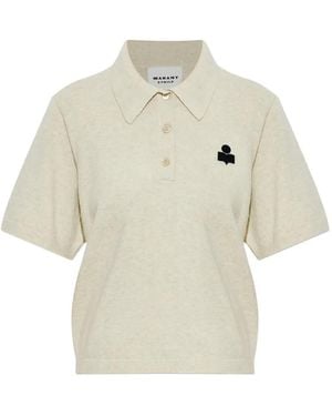 Isabel Marant Polo Althea Con Logo Bordado - Blanco
