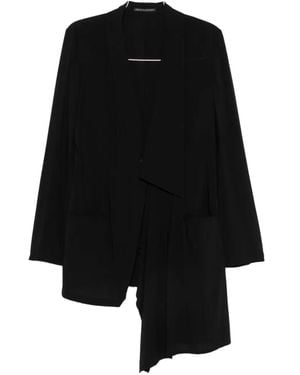 Yohji Yamamoto Asymmetric-Hem Blazer - Black