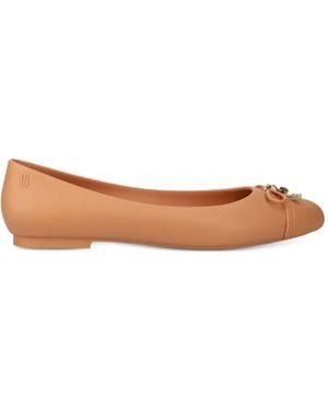 Melissa Doll Bow-Detail Ballet Flats - Orange