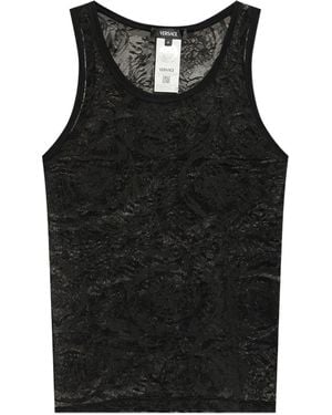 Versace Barocco-Lace Vest - Black