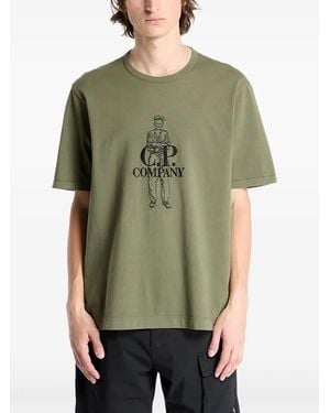 C.P. Company ロゴ Tシャツ - グリーン