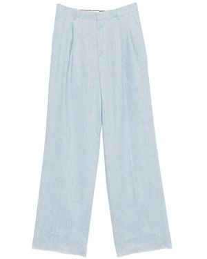 Tagliatore Pleated Wide-Leg Pants - Blue