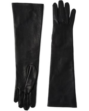 Brunello Cucinelli Long Leather Gloves - Black