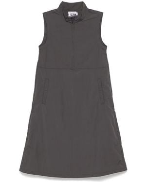 Izzue Vestido Con Media Cremallera - Gris