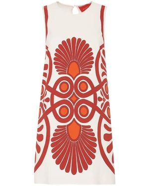 La DoubleJ Printed Satin Minidress - Red
